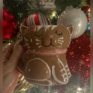 Adorable Gingerbread Cat Mug